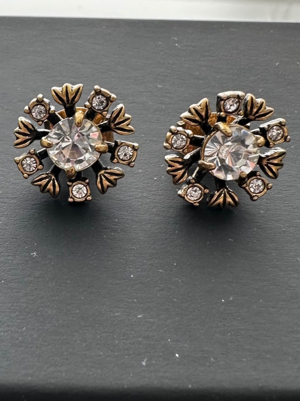 J. Crew antique gold stud earrings